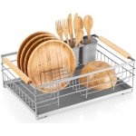 Šedý odkapávač na nádobí 43 × 28,5 × 14,5 cm – Hledejceny.cz