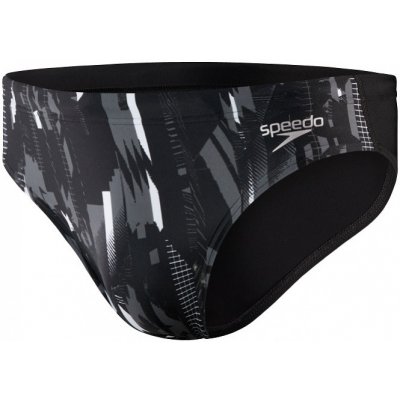 Speedo Allover 7cm Brief black /USA Charcoal/White