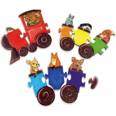 Montessori Ulanik puzzle Duhové auta – Zboží Dáma