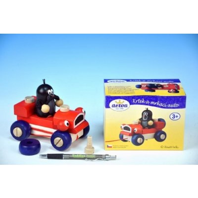 Teddies Krtek a mrkací auto tahací 14 cm v krabičce – Zboží Mobilmania