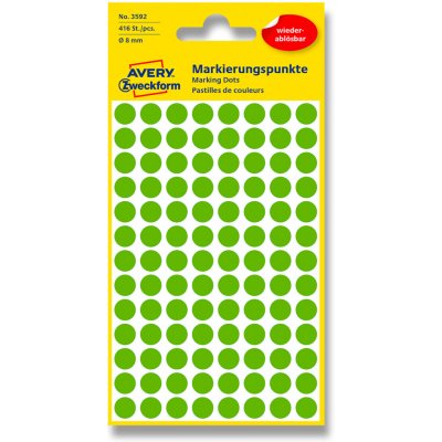 Avery Zweckform 3592 Kulaté etikety 416 ks zelené – Zboží Mobilmania
