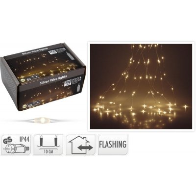 Kinekus Světlo vánoční kaskáda 300 LED teplé bílé blikající vnější/vnitřní KIN64309554