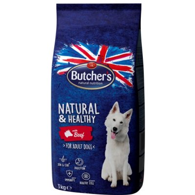 Butcher's Natural & Healthy Dog Dry with Beef 15 kg - granule pro psy s hovězím masem