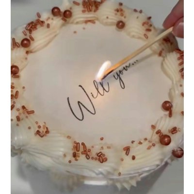 Hořící papír na dort bez popela - Magický papír – bílý, 50×20 cm – Zboží Dáma