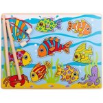 Bigjigs hra Chytání rybiček na desce – Zboží Dáma