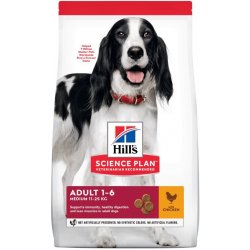 Hill's Science Plan granule pro dospělé psy středních plemen s kuřecím 14 kg