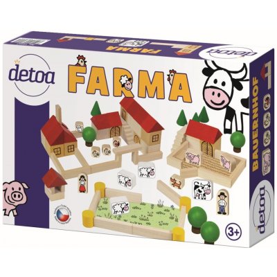 Detoa Dřevěná hračka Farma