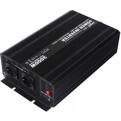 Carspa CAR3KU-12 12V/230V+USB 3000W, modifikovaný sinus