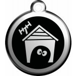 Red Dingo známka Dog House Black Bouda černá L 37 mm – Zboží Dáma