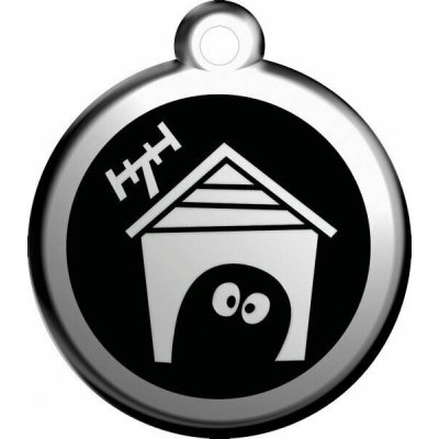 Red Dingo známka Dog House Black Bouda černá L 37 mm – Zboží Dáma