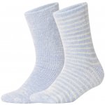 Esmara dámské hebké ponožky 2 páry pruhovaná/modrá – Zboží Dáma