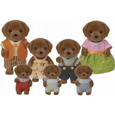 Sylvanian Families Rodina čokoládových labradorů – Zboží Mobilmania