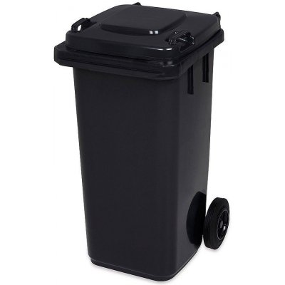 Těsmat popelnice hranatá 240l PVC černá – Zboží Mobilmania