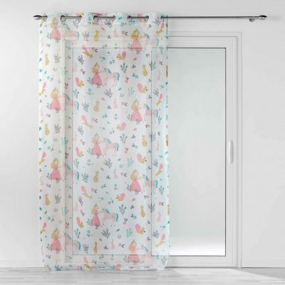 Douceur d'intérieur Záclona s kroužky LICORNE, 140 x 240 cm vícebarevná – Hledejceny.cz