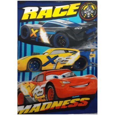 Exity Flísová deka Auta 3 Cars 3 motiv Race Madness – Zboží Mobilmania