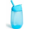 Dětská láhev a učící hrnek Munchkin hrneček s brčkem Simple Clean modrý 296 ml