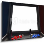 Obraz 1D - 100 x 70 cm - Gaming Arcade Machine with Blank Screen for Your Design. 3d Rendering Herní arkádový stroj s prázdnou obrazovkou pro váš návrh. 3D vykreslování