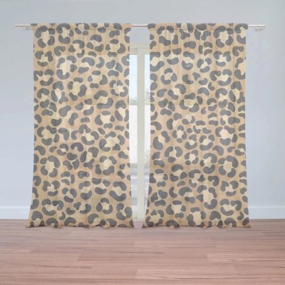Záclony Gepardí vzor: 2 ks - 150x250 cm - Sablio – Hledejceny.cz