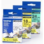 Brother TZE-751, zelená/černá, 24mm – Zboží Dáma