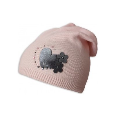 Zimní čepice Perfect Hearty růžová – Zboží Mobilmania