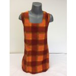 Drahstyl kostičkovaná šatovka Veverkově oranžová – Zboží Mobilmania