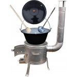 Kessel kotlík na guláš smalt 20 l kotlina nerez Toplux 42 cm poklice smalt 34 cm naběračka 350 ml a vařečka 50 cm TOPLUX – Hledejceny.cz