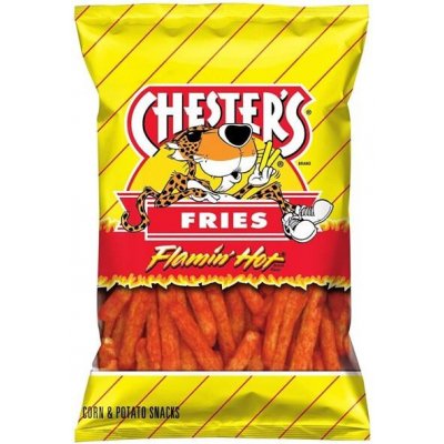 Cheetos Chester's kukuřičné křupky ve tvaru hranolek s pálivou příchutí 170,1 g – Zbozi.Blesk.cz