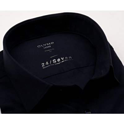 Olymp Super slim 24 Seven tmavomodrá elastická košile – Hledejceny.cz