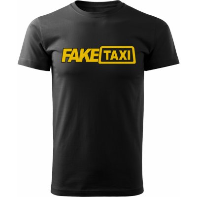 Trikíto pánská tričko Fake Taxi: Černá