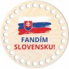 Pedig a proutí Dřevěný svět online Podtácek 13cm Fandíme Slovensku