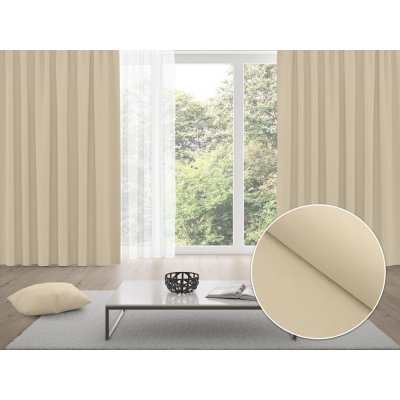 Biante Zatemňovací závěs Blackout BKU-108 Krémově béžový - šířka 140 cm 140x190 cm – Hledejceny.cz