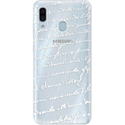 iSaprio Handwriting 01 - white Samsung Galaxy A30 – Zbozi.Blesk.cz