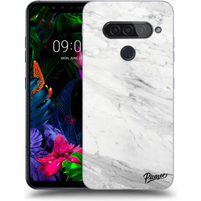 Pouzdro Picasee silikonové LG G8s ThinQ - White marble čiré – Zboží Mobilmania