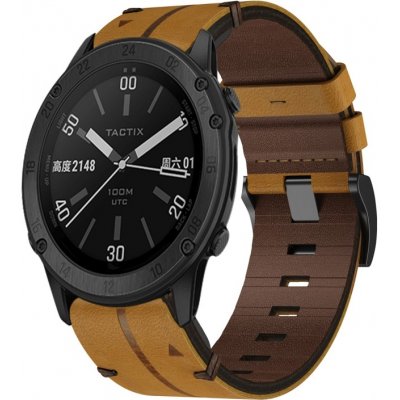 PROTEMIO LEATHER Kožený řemínek Garmin Fenix 7 Pro / 7 Pro Solar / 7 Pro Sapphire hnědý 63082 – Hledejceny.cz