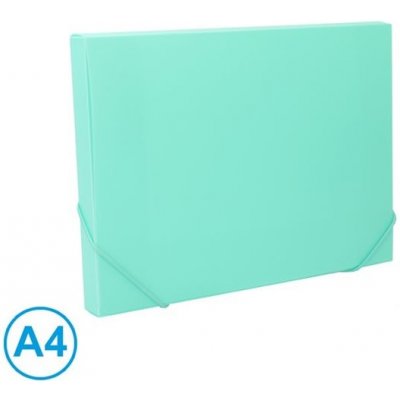 LUMA Box na spisy s gumou A4 pastel - modrý