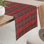 Biante Vánoční běhoun PML-078 Červeno-zelené káro 35x140 cm – Zboží Dáma