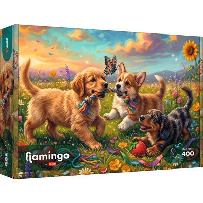 TREFL Flamingo Hravá štěňátka 400 dílků – Zboží Dáma