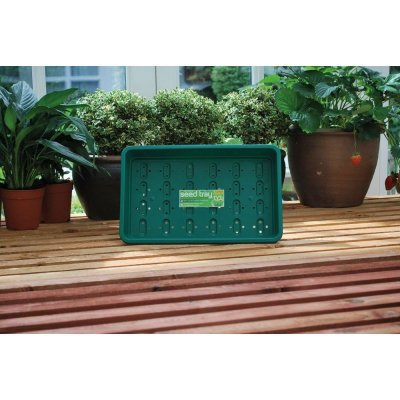 Garland podmiska plast Seed Tray Green s drenáží 37 5 x 23 x 6 cm – Sleviste.cz