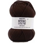 Drops Merino Extra Fine 09 tmavá hnědá – Zboží Dáma