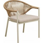 House Nordic Jídelní židle ABELA kov, polyester a polyratan, písková – Zboží Dáma