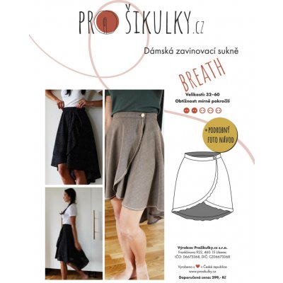 Dámská zavinovací sukně BREATH | 32-60 - Česky – Sleviste.cz