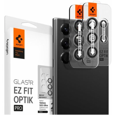 Spigen Glass EZ Fit Optik Pro 2 Pack Black Samsung Galaxy S23 Ultra AGL05950 – Hledejceny.cz