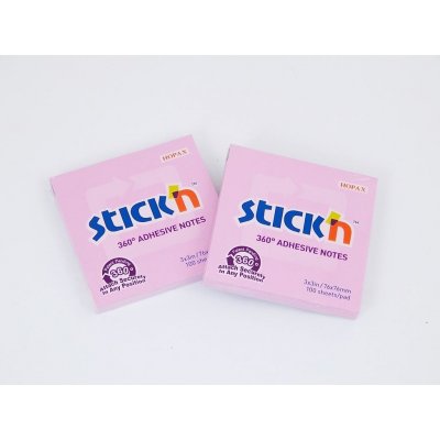 Stick´n Bloček samolepící 76x76 růžový, 100l /21554/ – Hledejceny.cz
