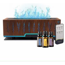 Zdravko Relax difuzér Family tmavá imitace dřeva + DoTERRA Trio esenciálních olejů 3 x 5 ml