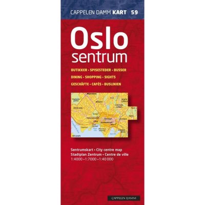 Mapa centra města OSLO - OSLO sentrum CK59, 1:4000, 1:7000