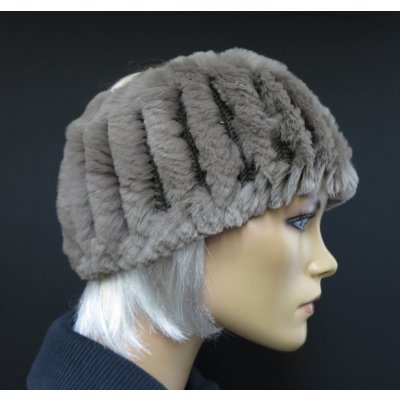 Špongr kožešinová čelenka/nákrčník S67 hnědá – Zboží Dáma