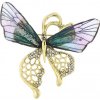 Brož Biju brož motýl s fialovými křídly a zirkony zlatá 9001580-2