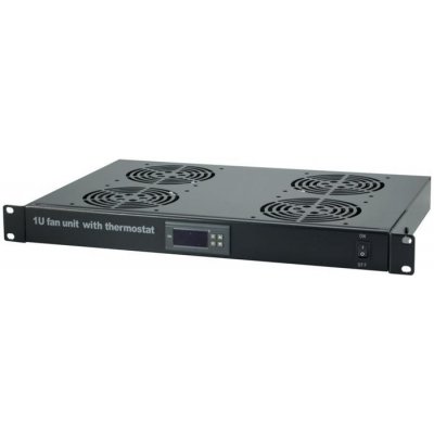 Ventilační jednotka XtendLan SFAN1U4T-B-EK Ventilační jednotka, výška 1U, pro rozvaděče hloubky 350 mm, 4x ventilátor s termostatem SFAN1U4T-B-EK – Zboží Živě