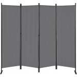 MultiGarden AW-022/4TLG Skládací zahradní a pokojový paraván 4 dílný 167 x 216 cm šedý – Zboží Dáma
