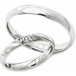 Aumanti Snubní prsteny 157 Platina bílá